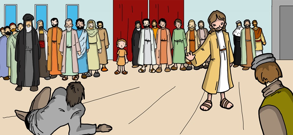 Jesús ensenya a la sinagoga de Cafarnaüm i expulsa un dimoni
